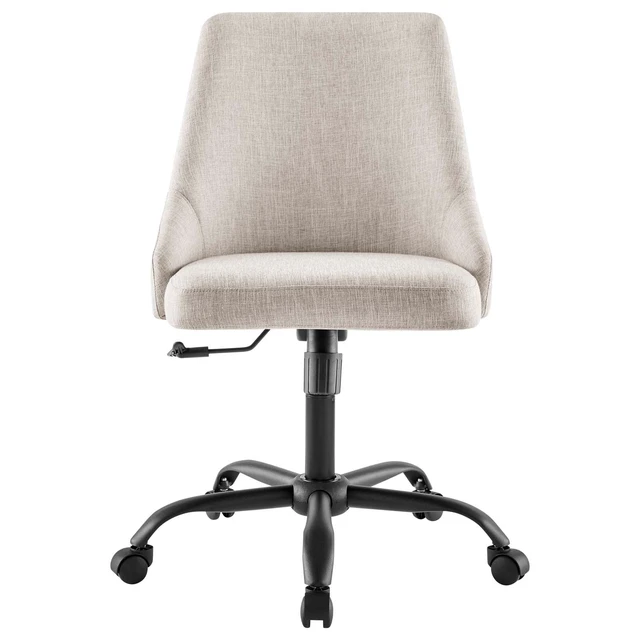 Alt view image 5 of 8 - Designate Swivel Upholstered Office Chair Black Beige