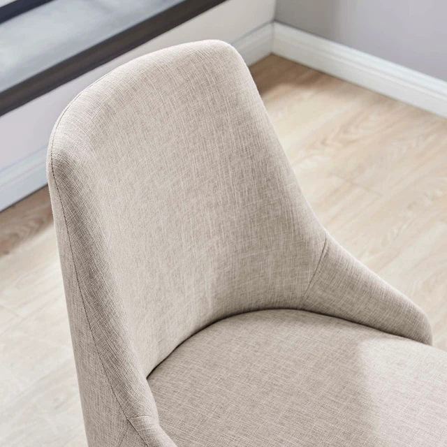 Alt view image 8 of 8 - Designate Swivel Upholstered Office Chair Black Beige