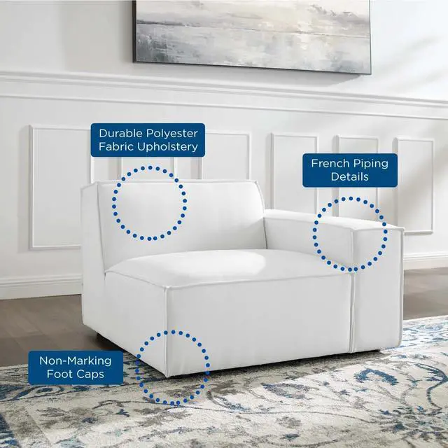 Alt view image 11 of 12 - Restore Right-Arm Sectional Sofa Chair White