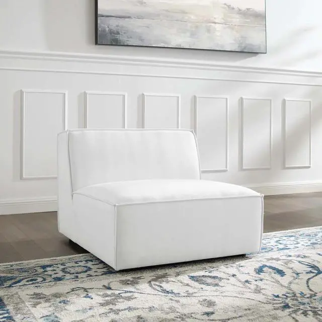 Alt view image 12 of 12 - Restore Sectional Sofa Armless Chair White