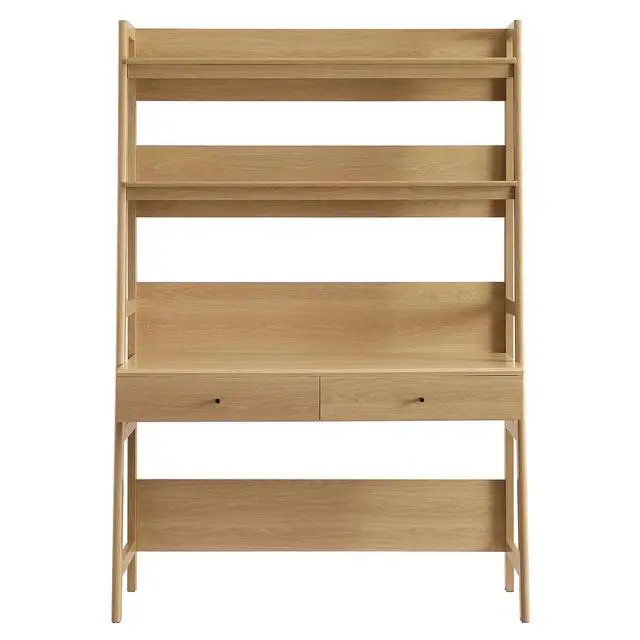 Alt view image 3 of 7 - Bixby Office Desk Oak EEI-6073-OAK