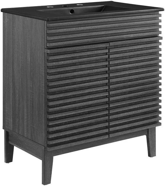 Main image of Render 30" Bathroom Vanity Charcoal Black EEI-5418-CHA-BLK