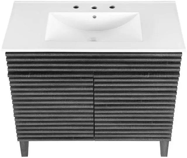 Alt view image 5 of 7 - Render 36" Bathroom Vanity Charcoal White EEI-4437-CHA-WHI