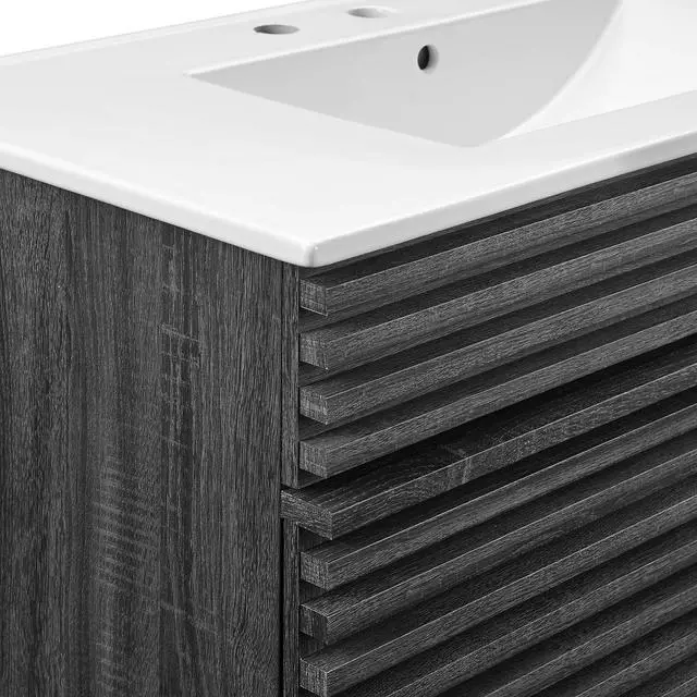 Alt view image 6 of 7 - Render 36" Bathroom Vanity Charcoal White EEI-4437-CHA-WHI