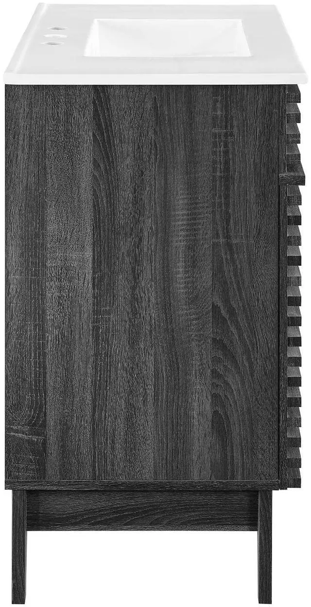 Alt view image 4 of 7 - Render 36" Bathroom Vanity Charcoal White EEI-4437-CHA-WHI