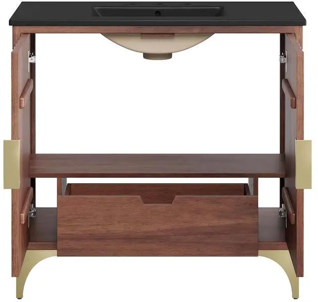 Alt view image 5 of 7 - Daylight 36" Bathroom Vanity Black Walnut EEI-6300-BLK-WAL