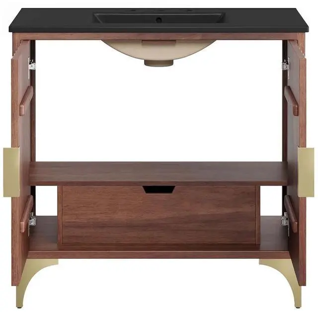 Alt view image 6 of 7 - Daylight 36" Bathroom Vanity Black Walnut EEI-6300-BLK-WAL