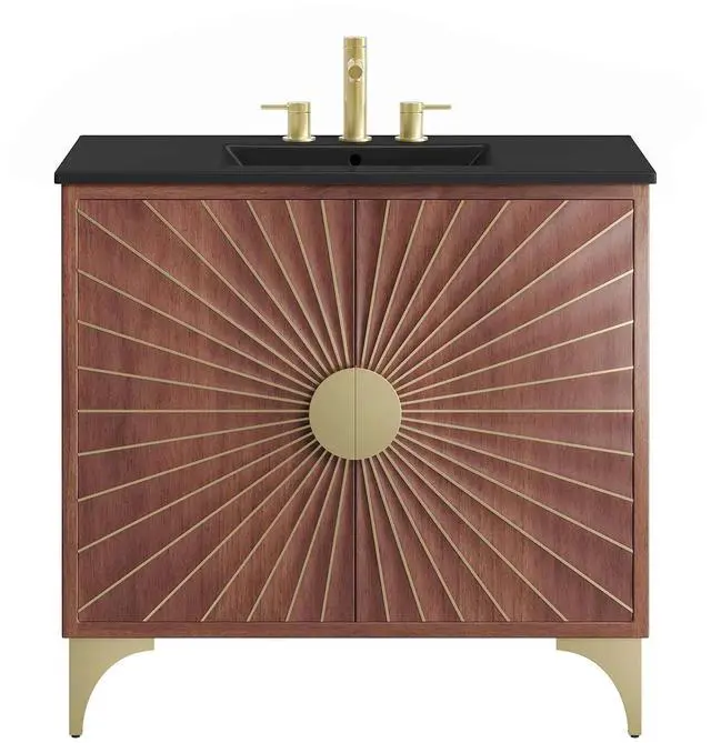 Alt view image 7 of 7 - Daylight 36" Bathroom Vanity Black Walnut EEI-6300-BLK-WAL