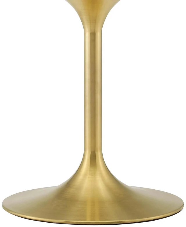 Alt view image 9 of 12 - Lippa 40" Artificial Marble Dining Table Gold Black
