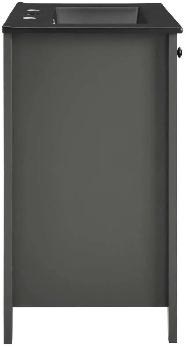 Alt view image 5 of 7 - Nantucket 24" Bathroom Vanity Gray Black EEI-5354-GRY-BLK