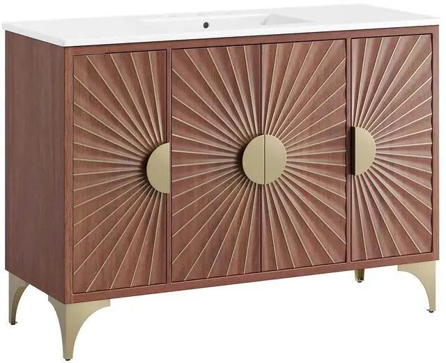 Main image of Daylight 48" Bathroom Vanity White Walnut EEI-6302-WHI-WAL