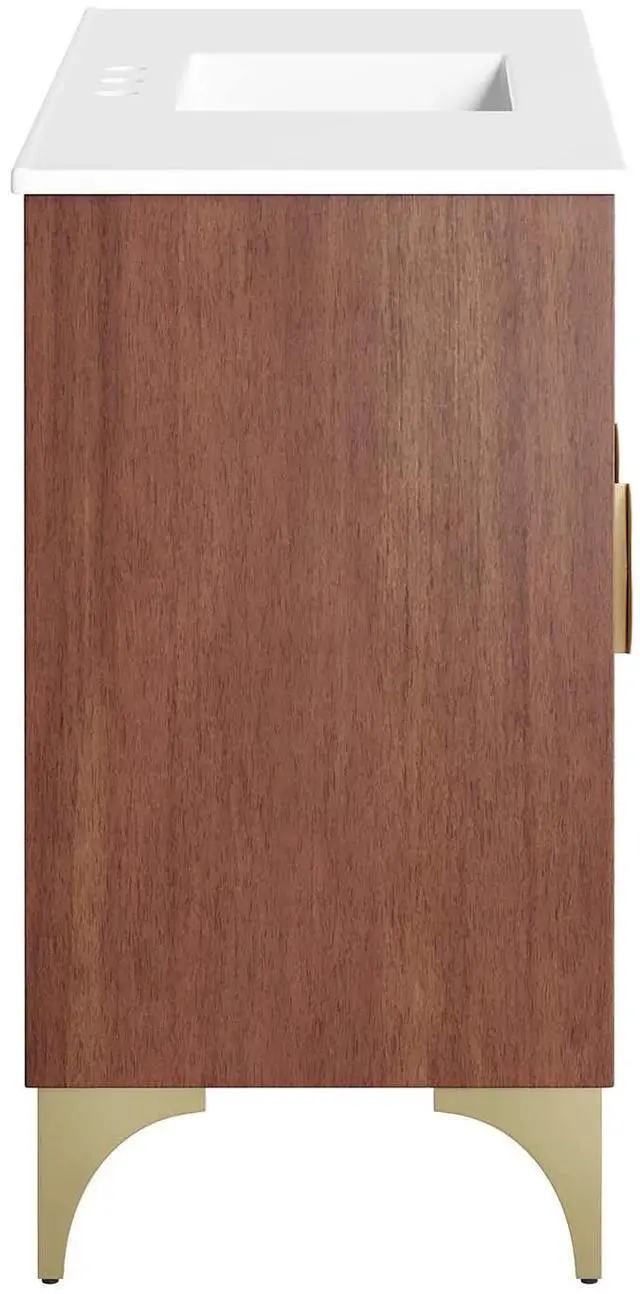Alt view image 2 of 7 - Daylight 48" Bathroom Vanity White Walnut EEI-6302-WHI-WAL