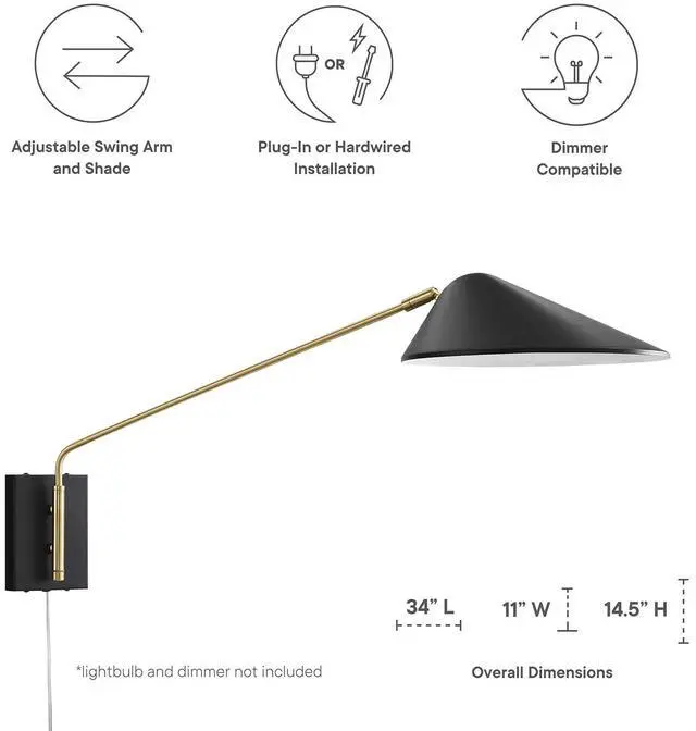 Alt view image 11 of 11 - Journey 24" Swing Arm Wall Sconce