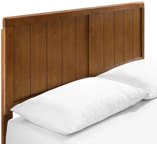 Alt view image 5 of 7 - Alana Full Wood Platform Bed With Splayed Legs Walnut MOD-6619-WAL