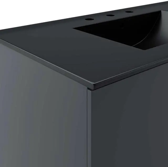 Alt view image 3 of 7 - Vitality 36" Bathroom Vanity Gray Black EEI-5783-GRY-BLK