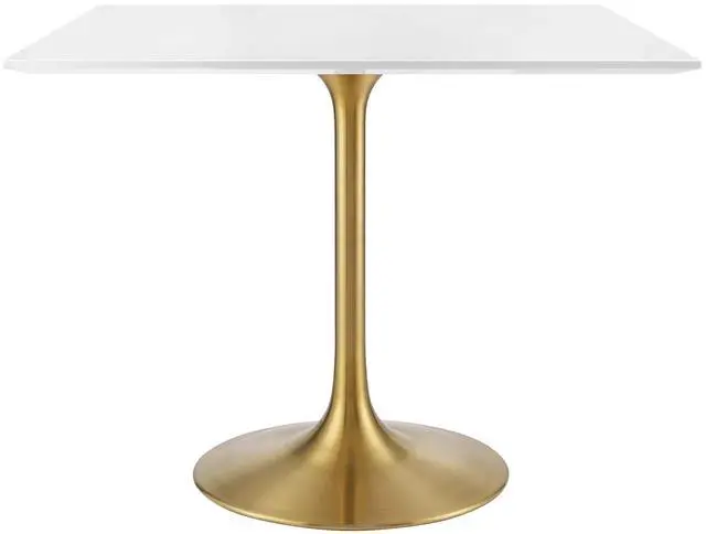 Alt view image 5 of 11 - Lippa 36" Square Dining Table - Gold White
