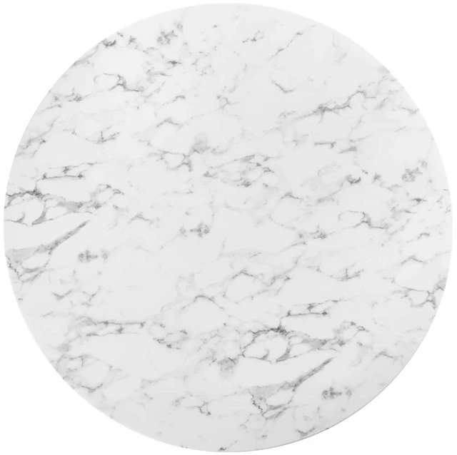 Alt view image 6 of 11 - Lippa 54" Round Dining Table - Gold White