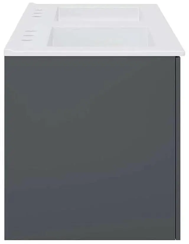 Alt view image 2 of 7 - Vitality 48" Double Sink Bathroom Vanity Gray White EEI-5785-GRY-WHI