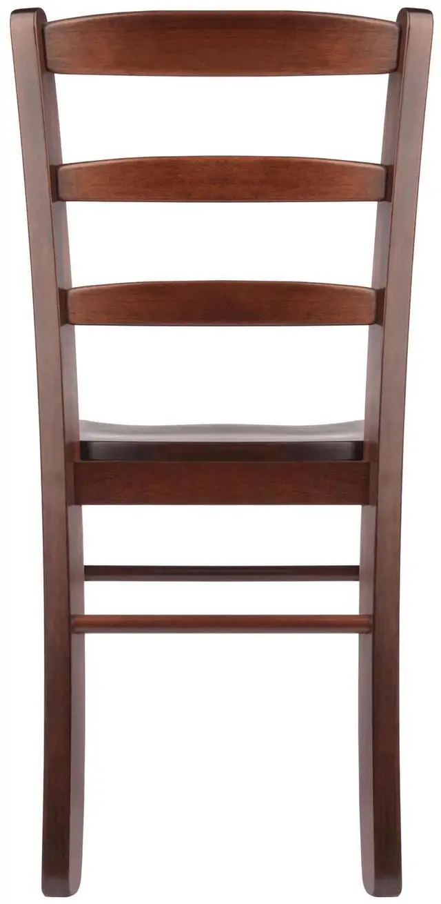Alt view image 8 of 11 - Set Of 2 Ladder Back Chair, Rta, Anitque Walnut By Winsome Wood