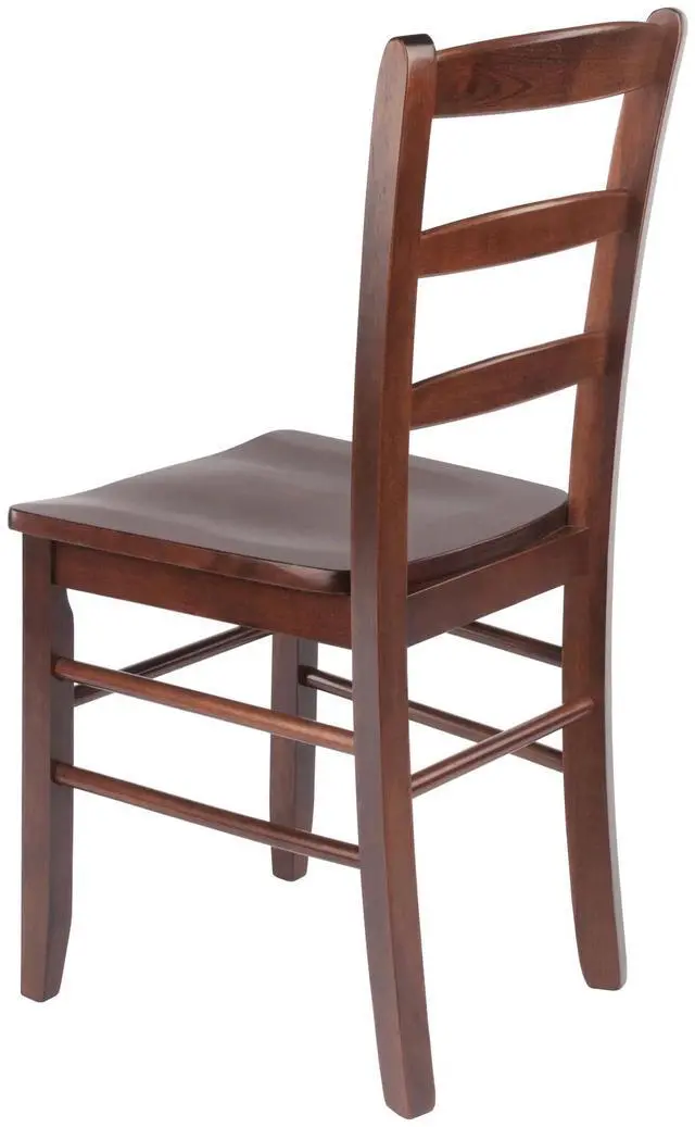 Alt view image 10 of 11 - Set Of 2 Ladder Back Chair, Rta, Anitque Walnut By Winsome Wood