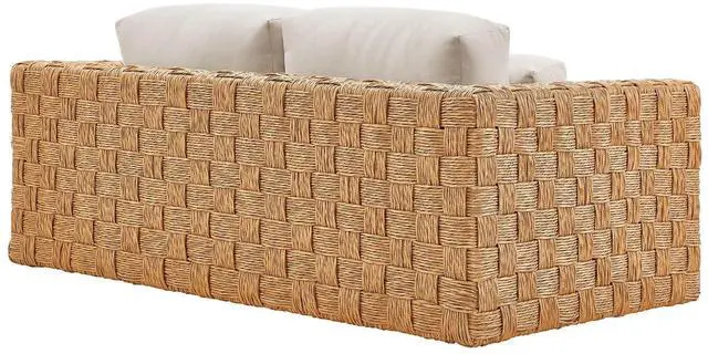 Alt view image 5 of 7 - Thames Outdoor Patio Wicker Outdoor Patio Rattan Loveseat by Modway EEI-6924-NAT-LGR