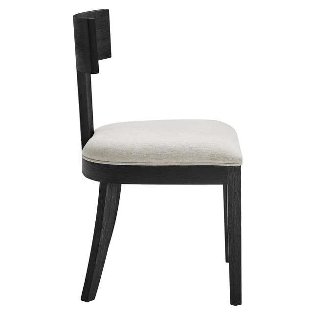 Alt view image 5 of 7 - Peregrine Wood and Fabric Upholstered Dining Chairs Set of 2 by Modway