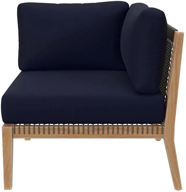 Alt view image 4 of 7 - Clearwater Outdoor Patio Teak Wood Loveseat Gray Graphite EEI-6119-GRY-GPH