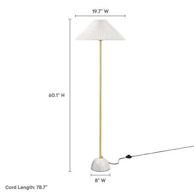 Alt view image 2 of 7 - Illusion Marble Dome Floor Lamp by Modway