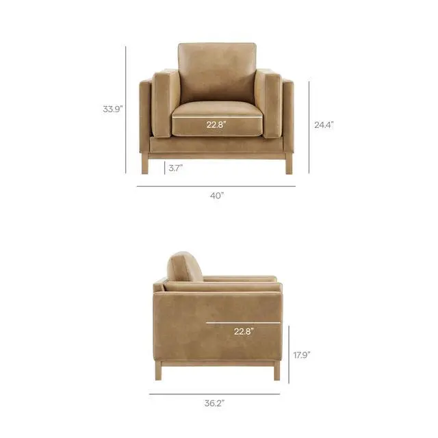 Alt view image 3 of 7 - Roscoe Vegan Leather Armchair by Modway EEI-7337 Modern Upholstered Accent Chair