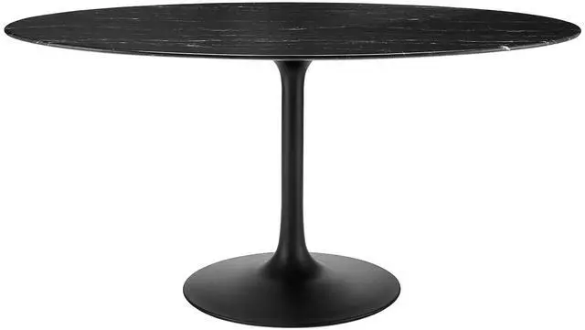 Main image of Lippa 60" Oval Artificial Marble Dining Table