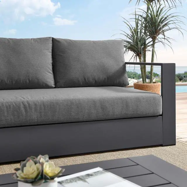 Alt view image 10 of 11 - Tahoe Outdoor Patio Powder-Coated Aluminum Sofa