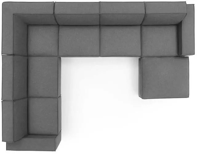 Alt view image 2 of 7 - Restore 7-Piece Sectional Sofa Charcoal EEI-4120-CHA