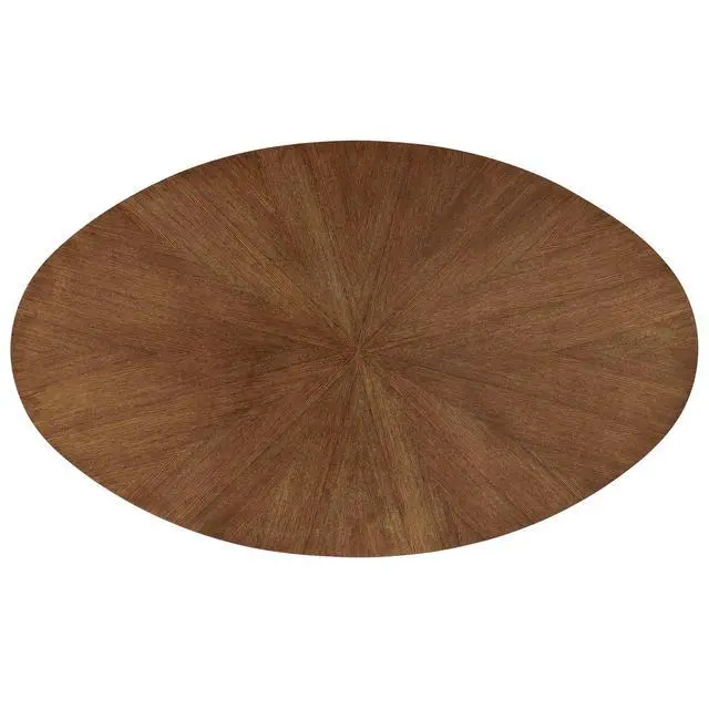 Alt view image 10 of 13 - Crossroads 71" Oval Wood Dining Table Walnut