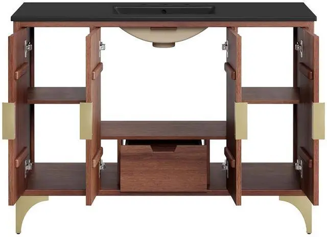 Alt view image 5 of 7 - Daylight 48" Bathroom Vanity Black Walnut EEI-6304-BLK-WAL
