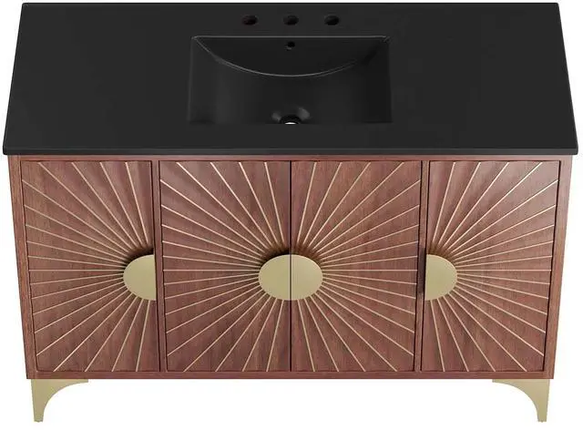 Alt view image 3 of 7 - Daylight 48" Bathroom Vanity Black Walnut EEI-6304-BLK-WAL