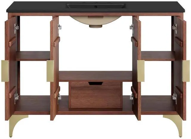 Alt view image 6 of 7 - Daylight 48" Bathroom Vanity Black Walnut EEI-6304-BLK-WAL
