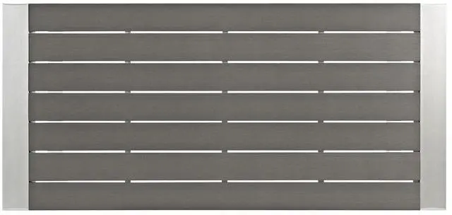 Alt view image 7 of 8 - Shore Outdoor Patio Aluminum Rectangle Bar Table - Silver Gray