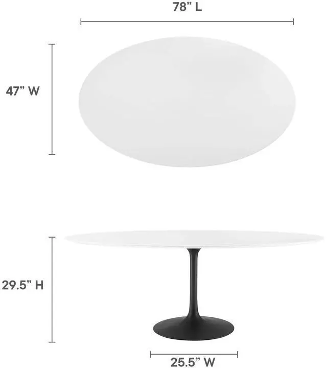 Alt view image 8 of 10 - Lippa 78" Oval Wood Dining Table