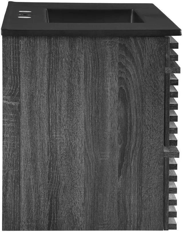 Alt view image 3 of 7 - Render 36" Wall-Mount Bathroom Vanity Charcoal Black EEI-5395-CHA-BLK