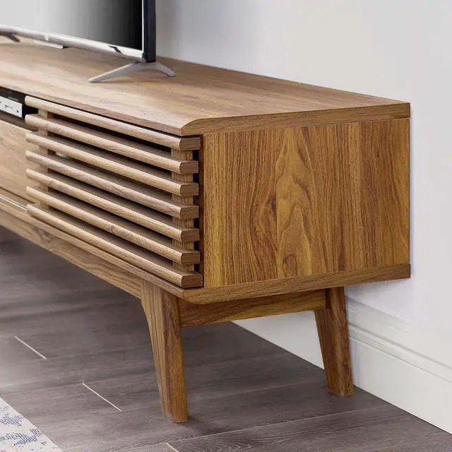 Alt view image 6 of 6 - Render 70" TV Stand Walnut EEI-3305-WAL-WAL