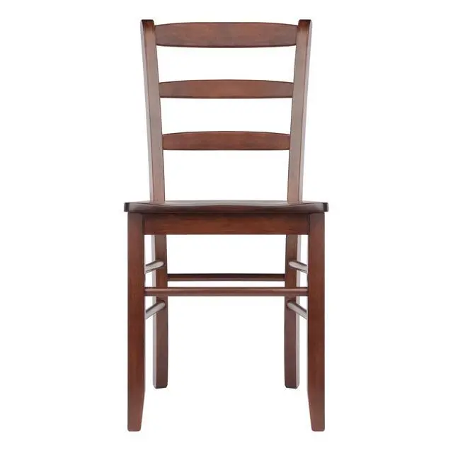 Alt view image 6 of 11 - Set Of 2 Ladder Back Chair, Rta, Anitque Walnut By Winsome Wood
