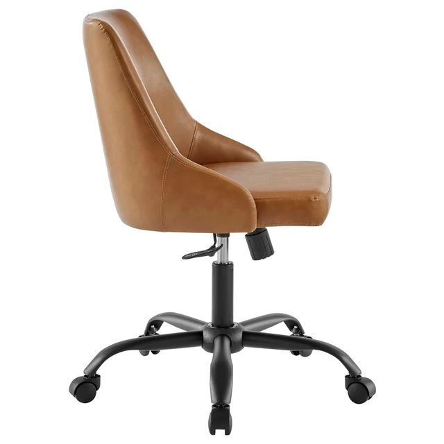 Alt view image 2 of 7 - Designate Swivel Vegan Leather Office Chair by Modway