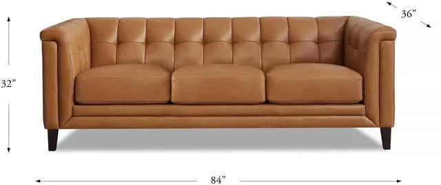 Alt view image 2 of 5 - Arvo Sofa Cognac Brown