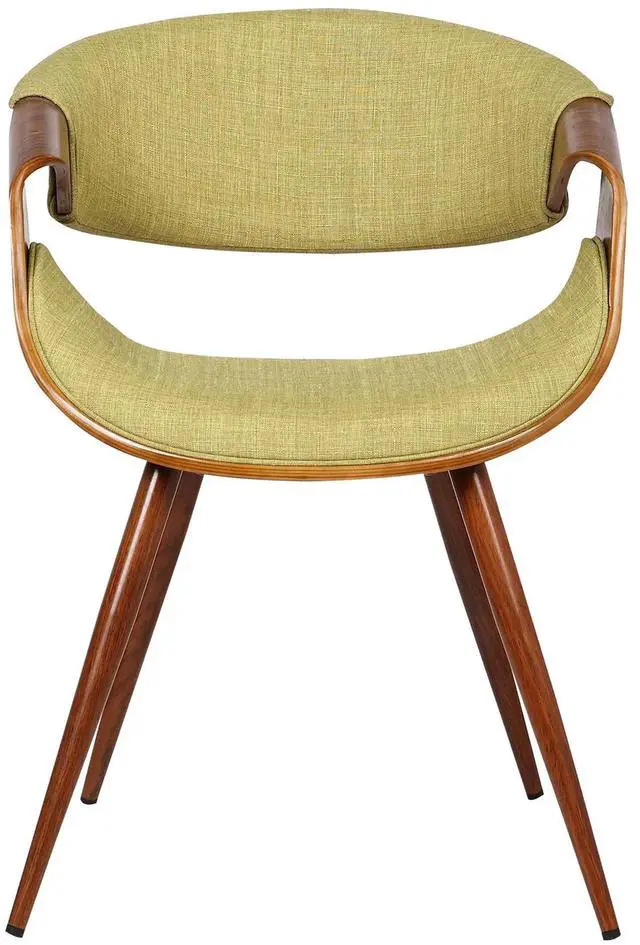 Alt view image 3 of 7 - Butterfly Mid-Century Dining Chair in Walnut Finish and Green Fabric