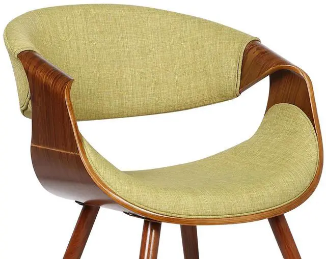 Alt view image 6 of 7 - Butterfly Mid-Century Dining Chair in Walnut Finish and Green Fabric