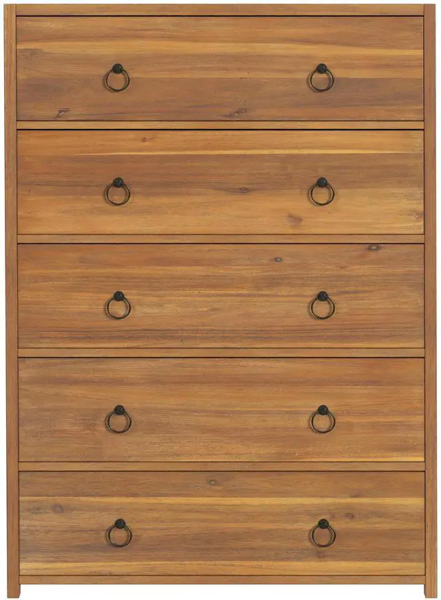 Alt view image 5 of 7 - Lark 5 Drawer Dresser in Light Brown 5672312