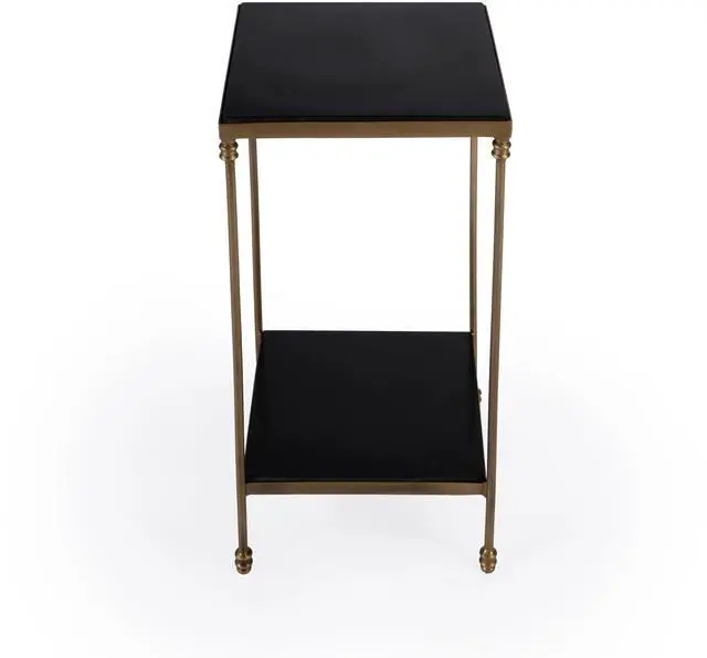 Alt view image 7 of 7 - Imogen Iron and Granite Side Table in Black 5619414