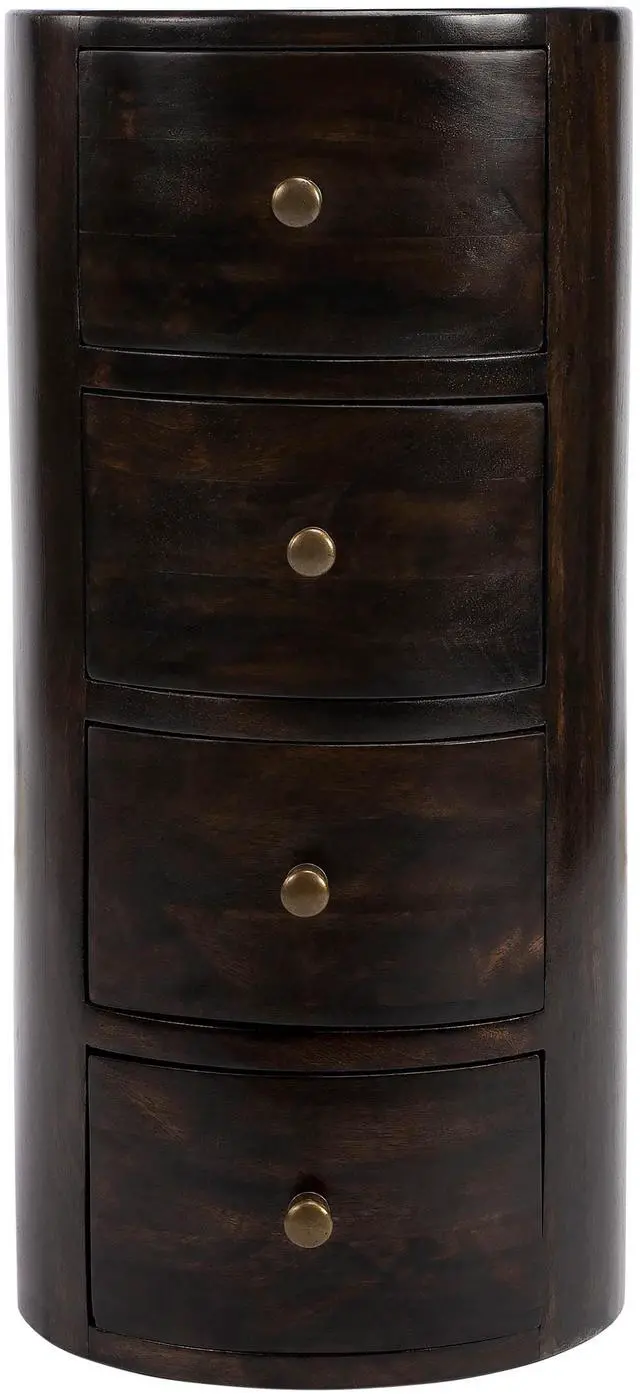 Alt view image 2 of 7 - Liam Wood End Table with Storage in Dark Brown 1176117