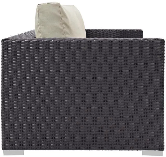 Alt view image 7 of 7 - Convene Outdoor Patio Loveseat Espresso