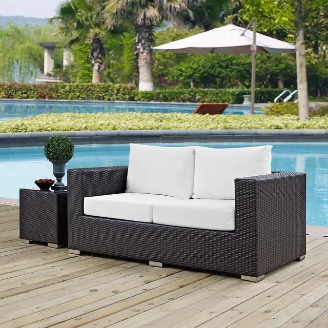 Alt view image 5 of 7 - Convene Outdoor Patio Loveseat Espresso